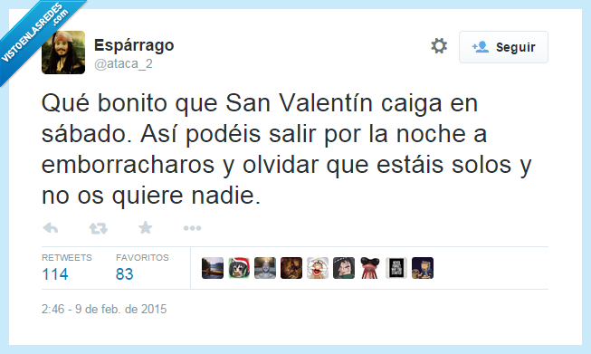 San Valentín,enamorados,sábado,emborracharos,beber,salir,desapercibidos