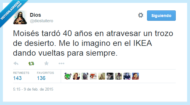 Dios,Moises,desierto,cruzar,trozo,IKEA,vueltas,siempre,perder