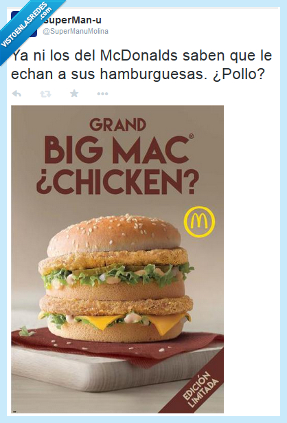 pollo,nuevo,big mac,mcdonalds,interrogante,pregunta,saber,incognita