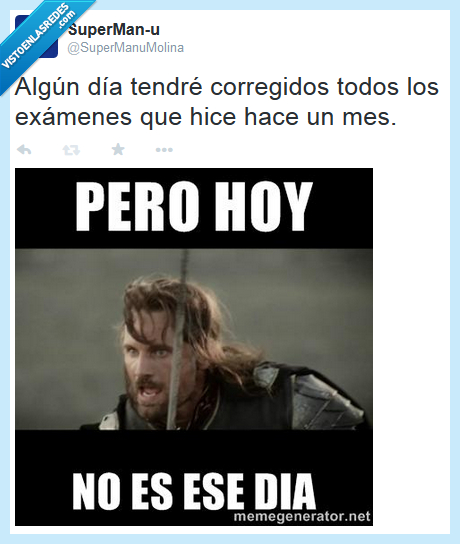 el señor de los anillos,aragorn,exámenes,corregir,tardar