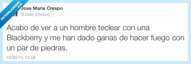 Blackberry,teclear,móvil,persona,ganas,fuego,piedras