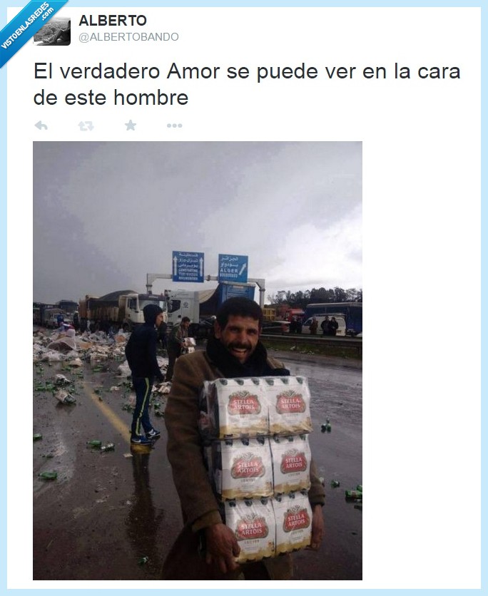 amor,hombre,caja,cerveza,gratis,robar,llevar,sonrisa,felicidad