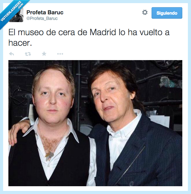 museo,cera,madrid,Paul McCartney,hijo,muñeco,falso,feo,real