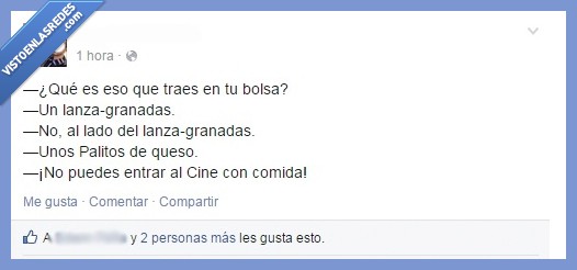 cines,granadas,comida,pelicula,cine,palitos,queso,comer,lanzagranadas,arma,pistola
