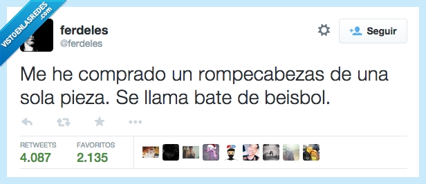 rompecabezas,sola,pieza,una,bate,baseball,romper,cabeza