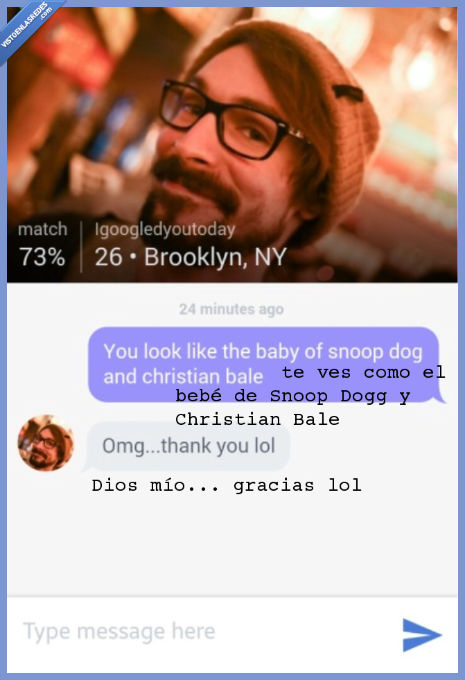 tinder,snoop dog,christian bale,ligar,cita