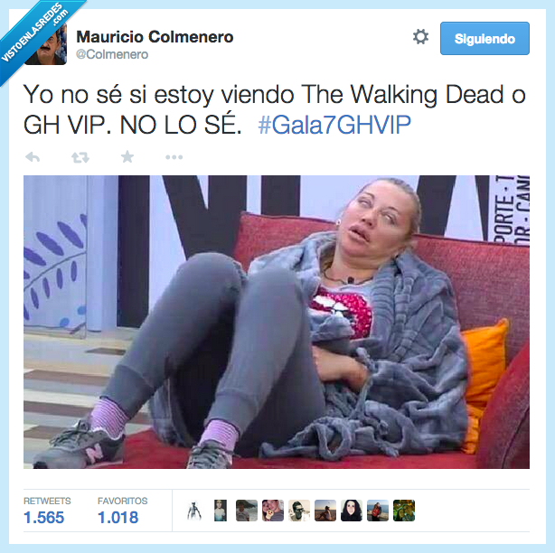 Belen Esteban,ghvip,Gran Hermano,The Walking Dead,TWD,cara,miedo