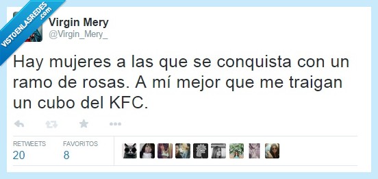 ramo de rosas,conquistar a una mujer,KFC,so good,qué hambre,¿no?,comida,comer
