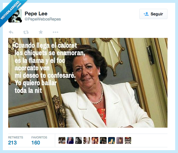 yo quiero bailar,canción,verano,Rita Barberá,discurso,fail,llega,caloret,enamorar,enamoran,chiquets,flama,foc,Fallas,Falles