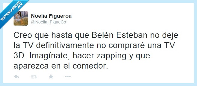 Belén,Esteban,televisión,3D,horror,aparecer,TV,miedo,comedor,zapping
