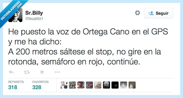 Ortega,Cano,GPS,Stop,saltar,metro,conducir,conduccion,peligro,atropellar,semáforo