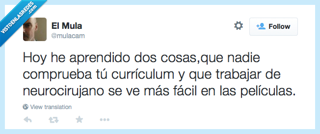 currículum,neurocirujano,películas