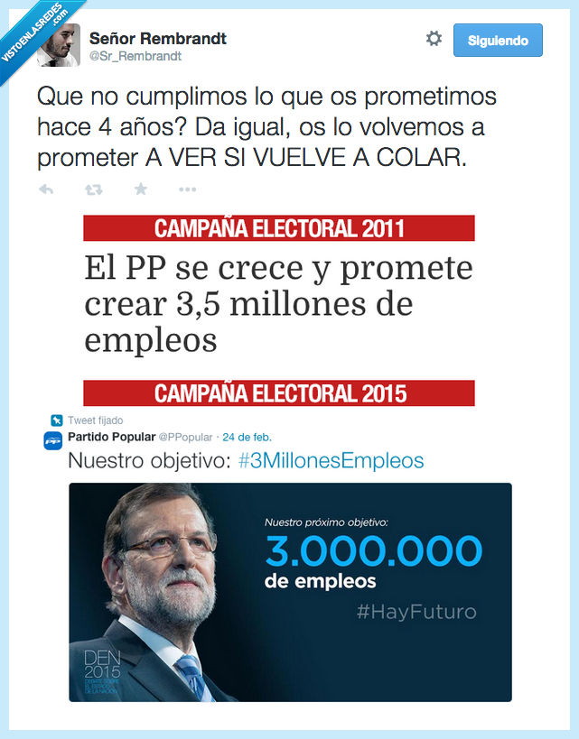 Rajoy,prometer,trabajo,empleo,puestos,futuro,politica,partido popular,votacion