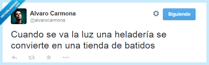 batido,tienda,helado,frio,derretir,luz,se va,ir,calor,hielo