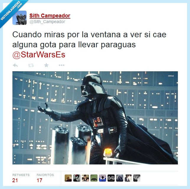 lluvia,ventana,darth vader,lado oscuro,llover,sacar,mano,star wars,comprobar,chispear,agua,paraguas