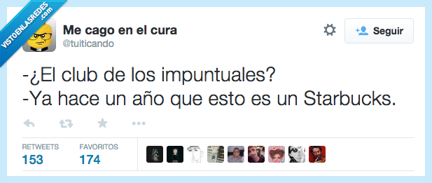 club,impuntual,impuntuales,hora,tarde,hace,año,Starbucks,tienda