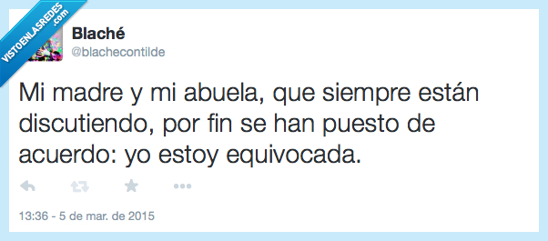 mader,abuela,siempre,discutiendo,discutir,de acuerdo,yo,nieta,hija,equivocada