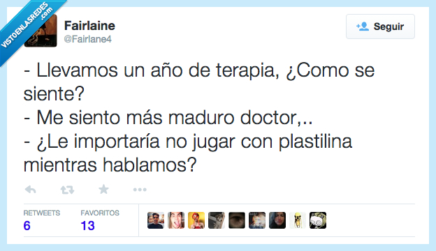 llevar,llevamos,un año,terapia,cómo,sentirse,siente,más,maduro,doctor,importar,importaría,jugar,plastilina,hablar,hablamos