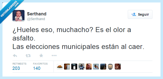hueles,eso,oler,muchacho,olor,asfalto,carretera,elecciones,municipales,trabajo,eleccion,caer,votar,voto,votante