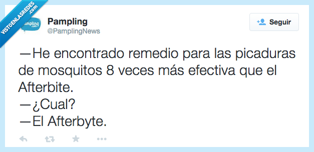 encontrar,encontrado,remedio,picaduras,mosquitos,más,efectivo,Afterbite,Afterbyte,byte,chiste,informática