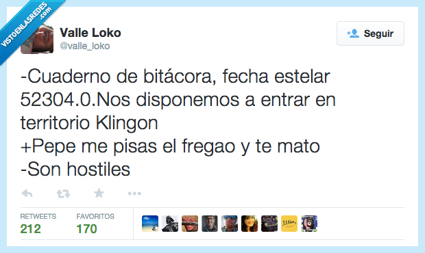 bitácora,fecha estelar,disponer,disponemos,entrar,territorio,Klingon,pisar,pisas,fregao,matar,mato,hóstiles