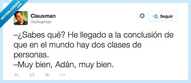 dos tipos de personas,adán,inicio,mundo