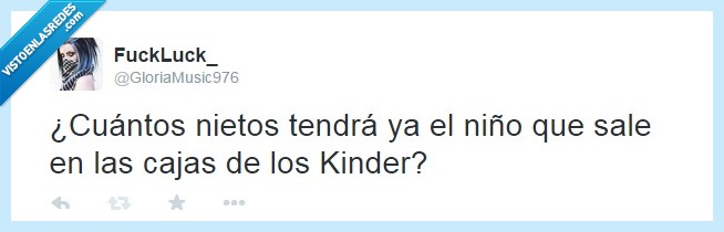 Kinder,niño,nietos,¿cuántos años tendrá ya?,lo cambiaron pero no de todas las cajas,edad,hombre,señor,nieto