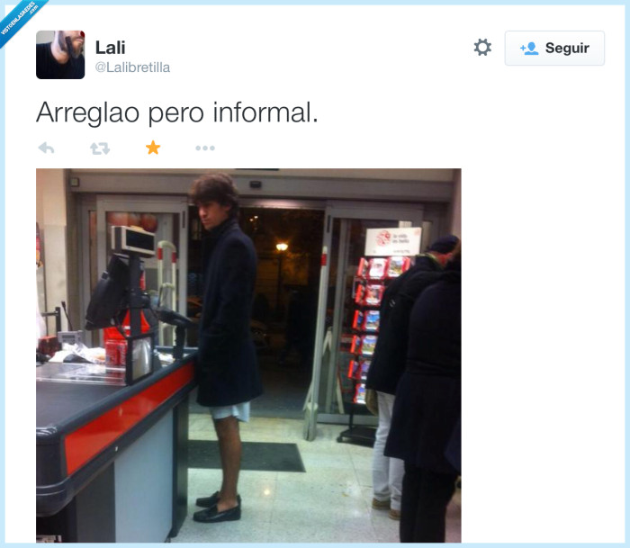 Elegante,pero,informal,abrigo,zapatos,bermudas,arreglao,arreglado,pantalon de pijama