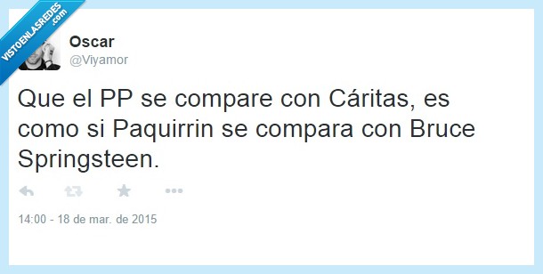 PP,caritas,comparacion,Paquirrin,Kiko Rivera,compare,partido popular,Bruce Springsteen,músico,música