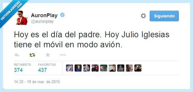 hoy,dia,padre,Julio Iglesias,Julio,Iglesias,movil,modo,avión,vividor,hijo