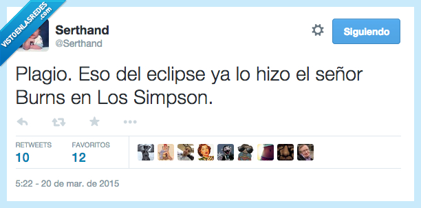 plagio,eclipse,Sr. Burns,Señor,Burns,sr burns,Los Simpson,capitulo,tapar,sol