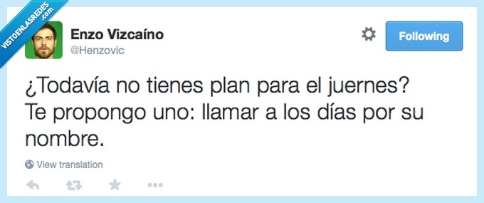 juernes,jueves,día de la semana,plan