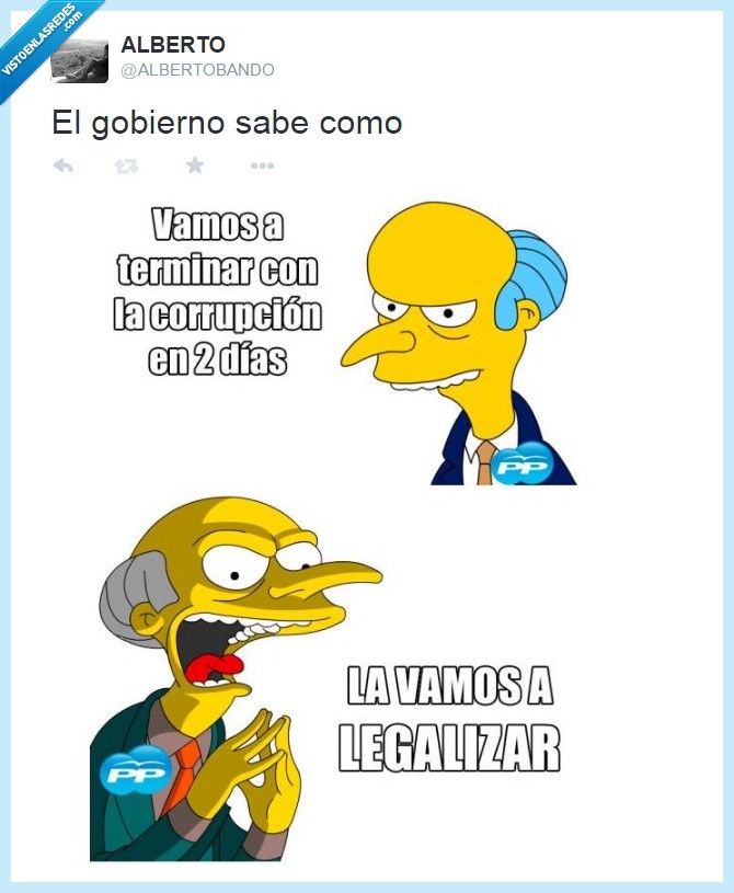 adios,corrupción,sr. Burns,señor,burns,Los simpson,terminar,corrupto,pp,partido popular,partido,popular