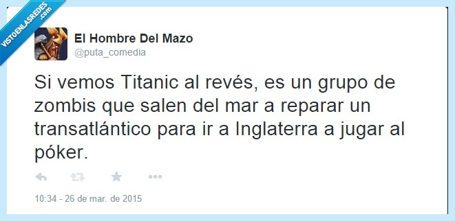 Titanic,revés,grupo,zombies,salen,salir,mar,reparar,barco,transatlantico,inglaterra,jugar,póker