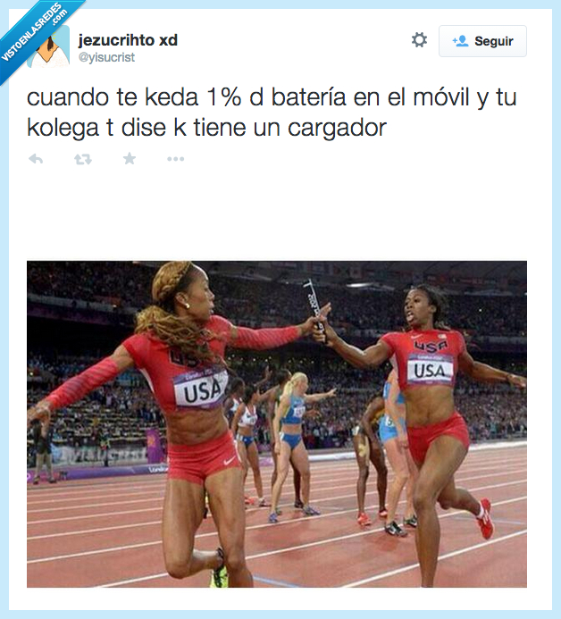 las faltas de ortografía son expresamente,yisucrist,entregar,testigo,carrera,cursa,relevo,cargador,movil,bateria