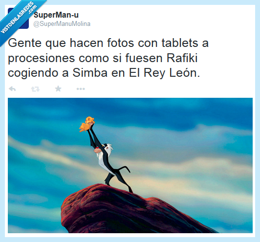 el rey león,simba,rafiki,semana santa,procesiones,tablets,fotos