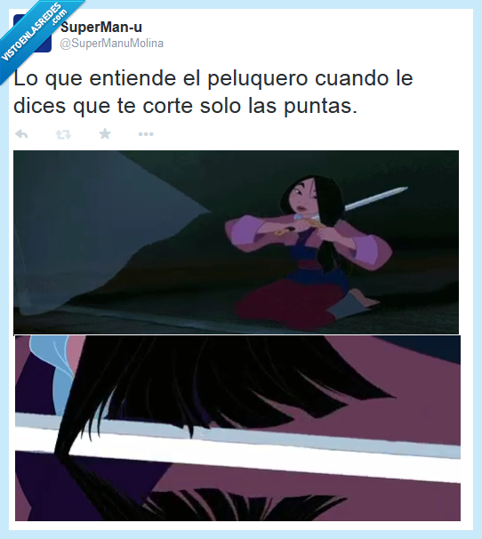 mulán,peluquería,pelo,peluquero,puntas,cortar