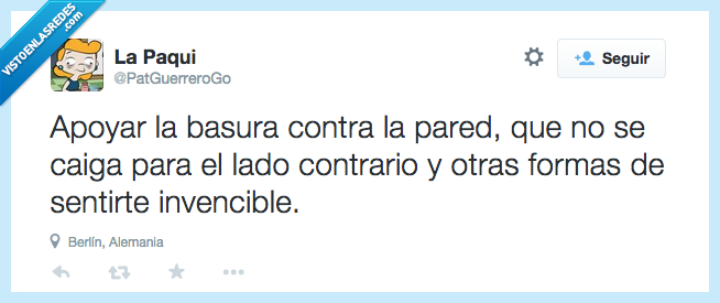 basura,pared,caer,contrario,invencible