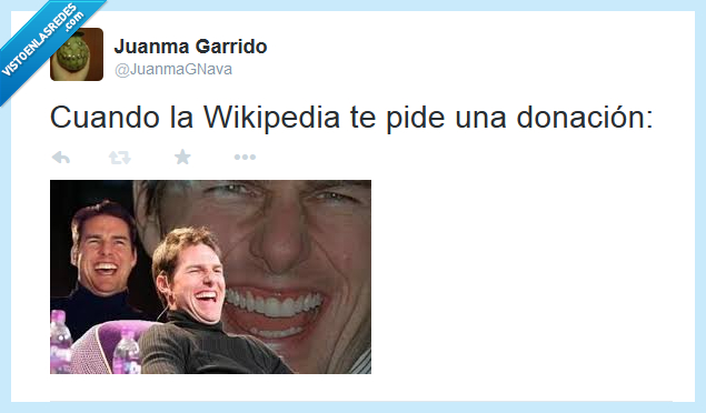 wikipedia,tom cruise,donación,risa,pedir