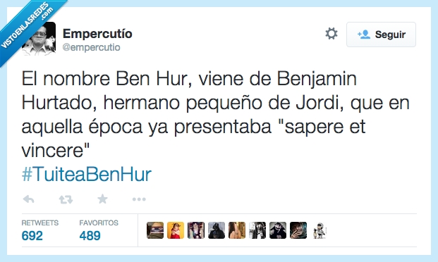 nombre,Ben Hur,Benjamin Hurtado,Jordi Hurtado,hermano,pequeño,Benhur,sapere et vincere,saber y ganar
