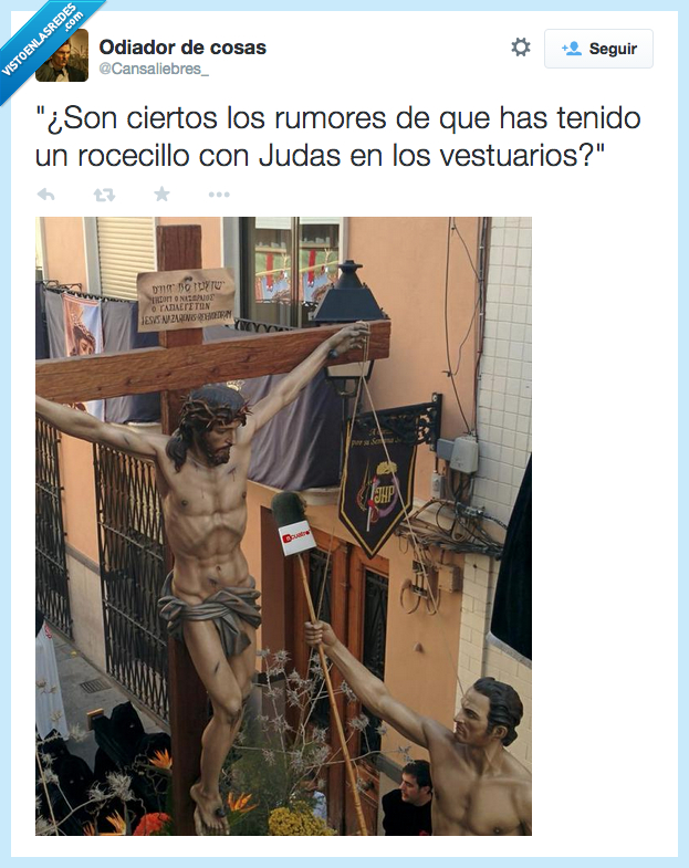 ciertos,rumores,cristo,procesion,rocecillo,roce,judas,vestuarios,deportes  cuatro,pregunta,entrevista,jesus,semana santa