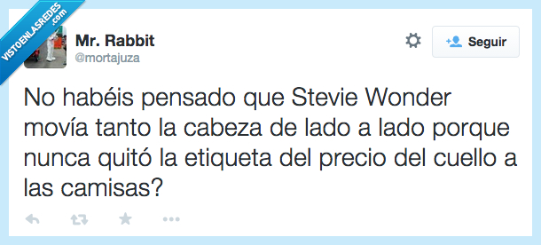 Stevie Wonder,movia,mover,tanto,cabeza,quedado,quedar,etiqueta,atras,cuello,camisa,molesta
