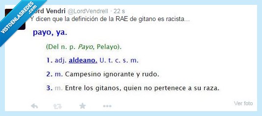 racismo,payos,rae,raza,ignorante,rudo