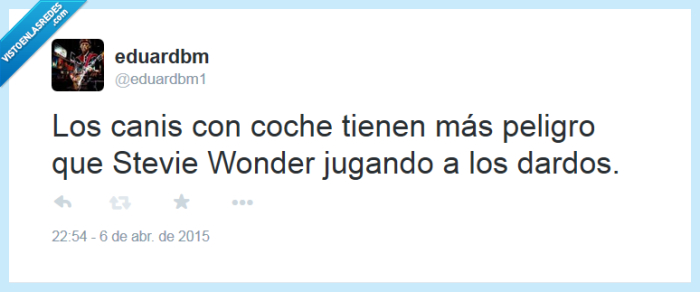 cani,canis,coches,chusma,dardos,stivie wonder,wonder,ciego,chistaco,peligro,miedo,humor negro