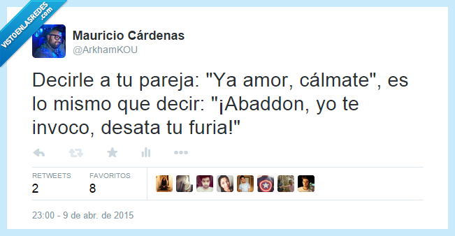 Mujeres,Hombres,Relaciones,Exagerado,abbadon,demonio,invoco,desata,furia,enfado,novio,novia,pareja