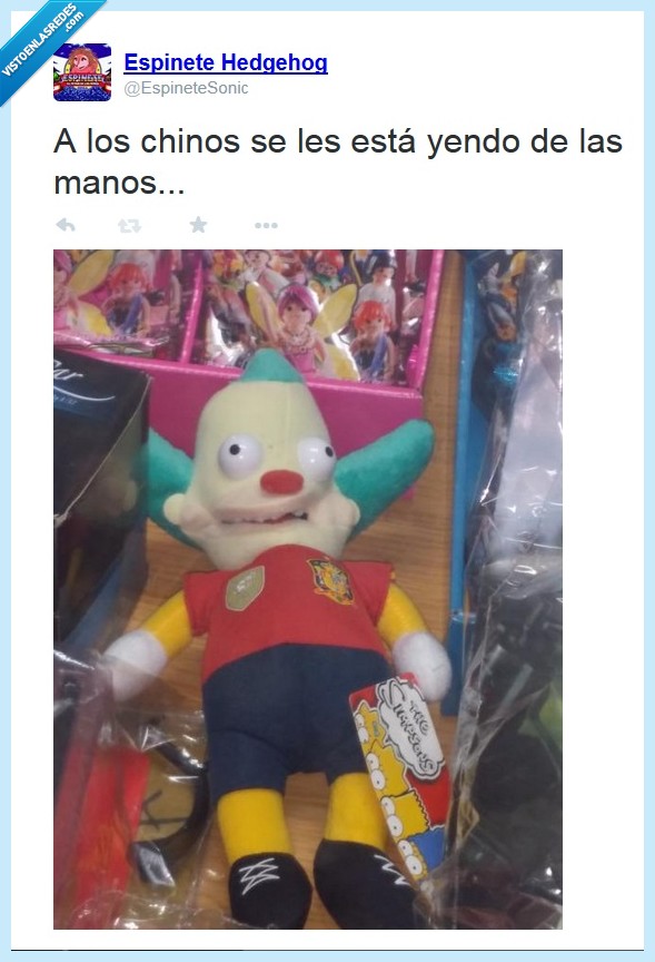 Krusty,simpson,payaso,la roja,camiseta,chinos,fail