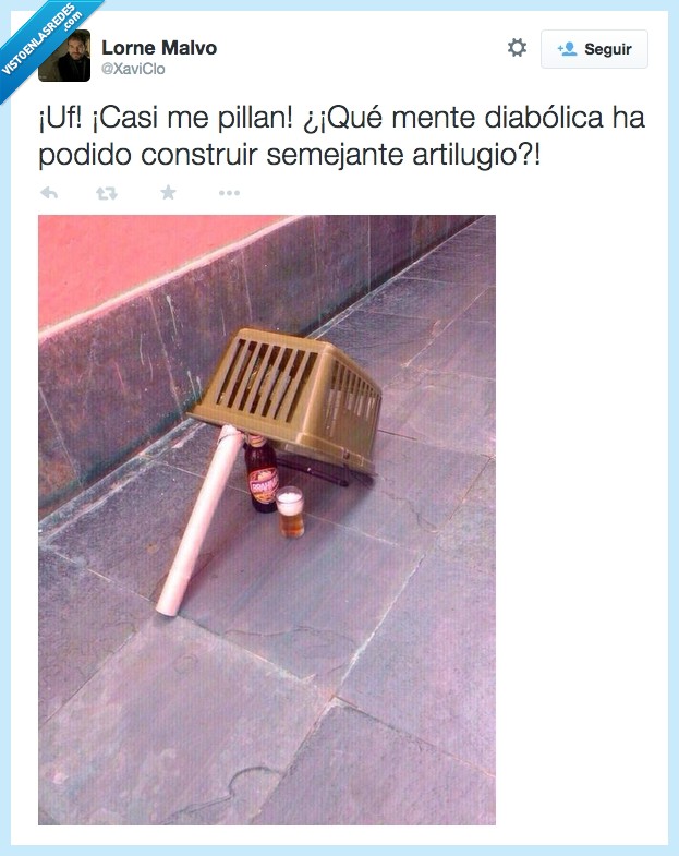 trampa,diabolica,caer,satan,cerveza,litrona,artilugio