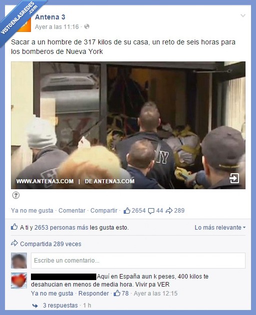 Facebook,A3Noticias,Kilos,España,peso,pesar,gordo,desahuciar,desahucio,desahucian,menos,echar,fuera,casa,EEUU,Nueva York