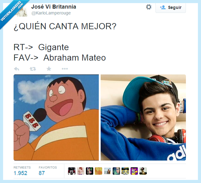 abraham mateo,gigante,doraemon,cantante,pueblo,mejor,RT
