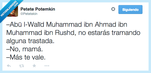 nombre,árabe,tramando,tramar,trastada,yihad,mama,travieso,mas te vale